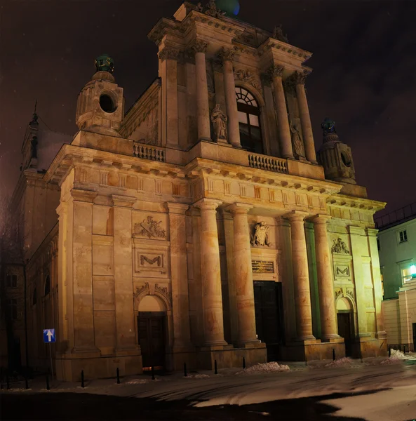 加尔默罗会教堂，华沙波兰 — 图库照片