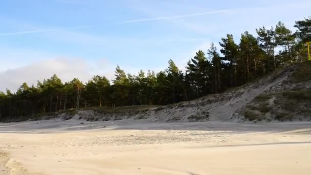 Dunes de sable blanc de Leba. Leba est une ville polonaise de la Voïvodie de Poméranie. Il est situé dans la région de Gdansk Poméranie, près du lac Lebsko et de l'embouchure de la rivière Leba sur la côte de la mer Baltique .
