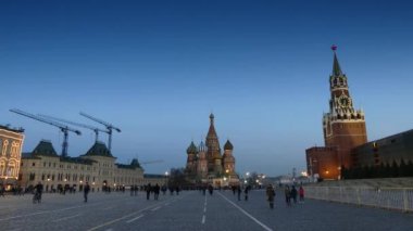 Kızıl Meydan, Moskova, Rusya. Kitai-gorod bilinen tarihi tüccar çeyreğinden Kremlin, Rusya cumhurbaşkanı resmi konutu ayırır. Kızıl Meydan - Moskova Merkezi Meydanı.