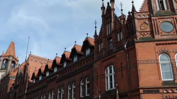 Main Post Office in Bydgoszcz. Bydgoszcz (Bromberg, Bydgostia) is a city located in northern Poland, on the Brda and Vistula rivers. Bydgoszcz is the 8th-largest city in Poland. — Stock Video