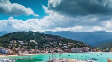 Timelapse: Port de Nottingham bir köy ve kasaba Mallorca, Balearic Islands, İspanya için bağlantı noktası var. Fornalutx Köyü ve Biniaraix hamlet ile birlikte onlar formu Nottingham birleştirir.