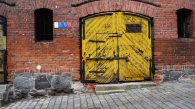 Grudziadz şehir eski binalarda. Grudziadz (Graudenz) Kuzey Polonya, Kuyavian-Pomeranian Voyvodalığı Vistula Nehri üzerinde bir şehirdir. Lehçe cetvel Boleslaw Chrobry tarafından kurulan