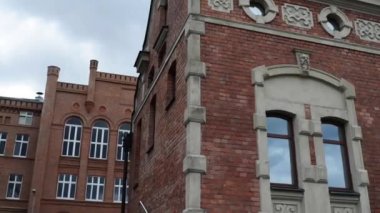 Lloyd sarayda Grodzka sokak. Bydgoszcz (Bromberg'de, Bydgostia) Kuzey Polonya, Brda ve Vistula nehirleri üzerinde yer alan bir şehirdir.