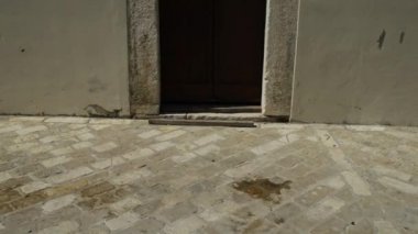 Eski taş nin içinde bina. Nin (Nona), Zadar ilçe Hırvatistan'bir şehirdir.