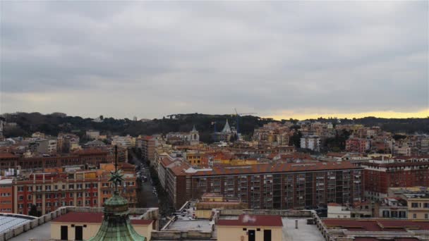Timelapse: Vista desde San Pedro en el Vaticano en la calle Porta Cavalleggeri, Italia . — Vídeos de Stock