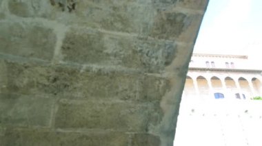 Kraliyet Sarayı, La Almudaina Alcazar (müstahkem Sarayı) Palma, Mayorka Adası, İspanya'nın başkenti olduğunu. Arap bir kale inşa sahip erken 14. yüzyıl Kraliyet ikamet olarak.