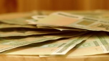 Belarus ruble par değeri 200 bin yalan ahşap tablo.