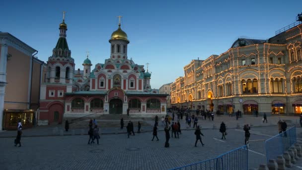 4k Kazan Katedrali Rusça: Kazan Leydisi Katedrali olarak da bilinir — Stok video