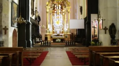 Torun, Polonya - 27 Eylül 2015: Bucak varsayım kutsal bakire Meryem ve kutsal Stephen Vincent Frelichowski - Roma Katolik piskoposluk bölgesi, Torun, deanery belediyesinde bucak.