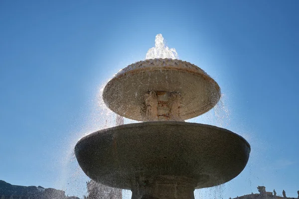 Fountain Apostolic Palace Official Residence Pope Which Located Vatican City — Stock Photo, Image