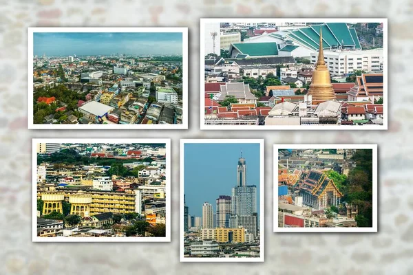 Photo Collage Views Bangkok Capital Thailand South East Asia — Stock Photo, Image