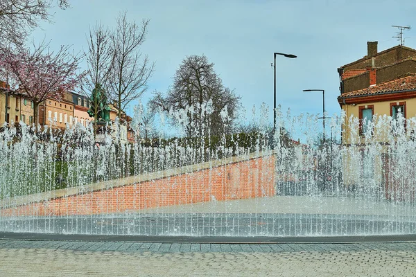 Albi France Mars 2018 Fontaine Souris Carrée Albi Est Une — Photo