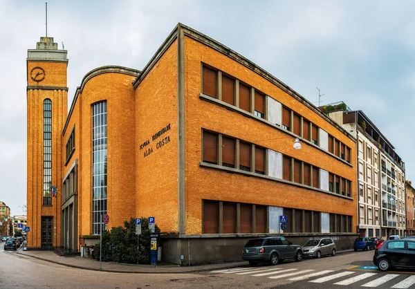 Ferrara Italy Primary School Alda Costa Gaetano Previati Street — Stock Photo, Image