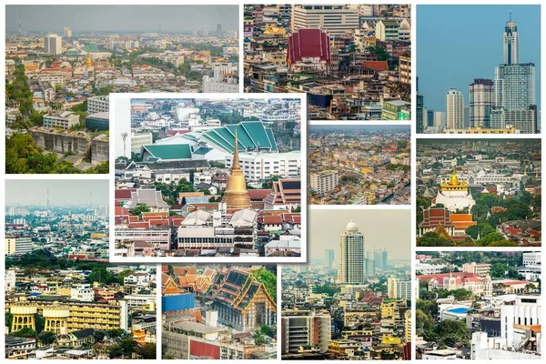 Photo Collage Views Bangkok Capital Thailand South East Asia — Stock Photo, Image