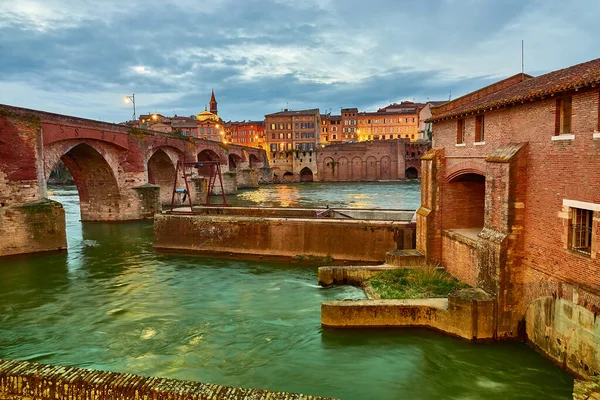 Pont Vieux Puente Viejo Albi Puente Origen Medieval Todavía Uso — Foto de Stock