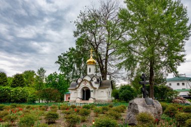 Borisoglebsky Manastırı 'ndaki Kutsal Ruh' un İnişi Şapeli, Dmitrov, Moskova bölgesi, Rusya.