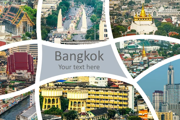 Photo Collage Views Bangkok Capital Thailand South East Asia — Stock Photo, Image