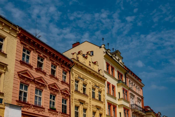 Hradec Kralove Tschechische Republik Juni 2019 Schöne Bunte Gebäude Auf — Stockfoto