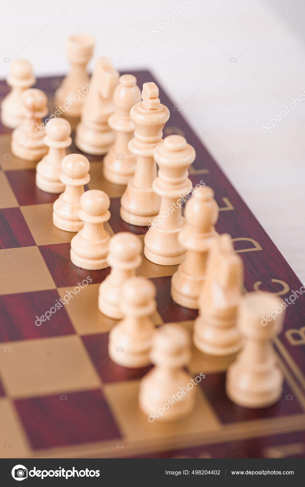 Jogo De Xadrez. Peças Brancas E Pretas No Tabuleiro De Xadrez. Foto de  Stock - Imagem de figuras, aprendizagem: 221923738