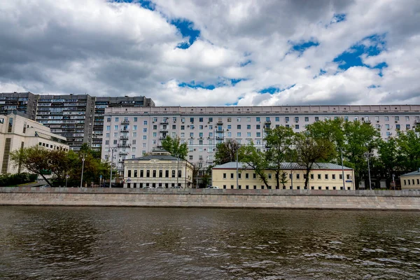 Moscow Rússia Maio 2019 Aterro Kotelnicheskaya Rio Moscou Imagem De Stock