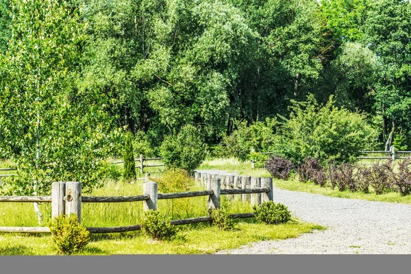 Trästaket — Stockfoto