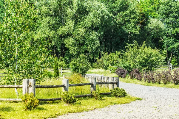 Trästaket — Stockfoto