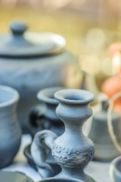 Traditionele klei potten van manueel werk — Stockfoto