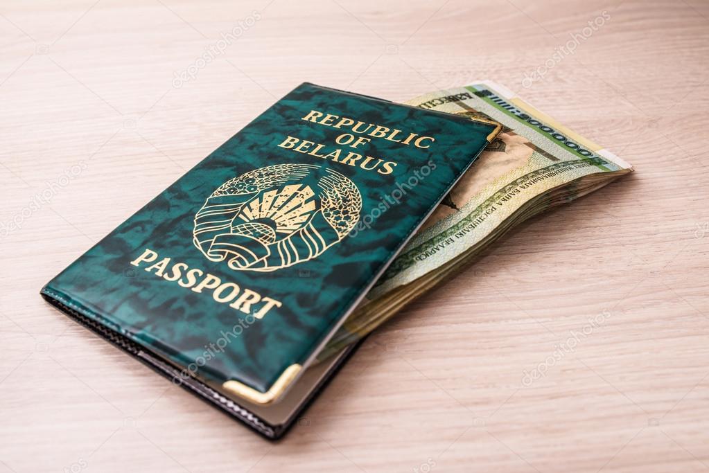 passport of Belarus with rubles