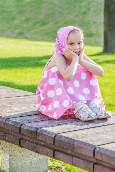 Niña-preescolar feliz — Foto de Stock