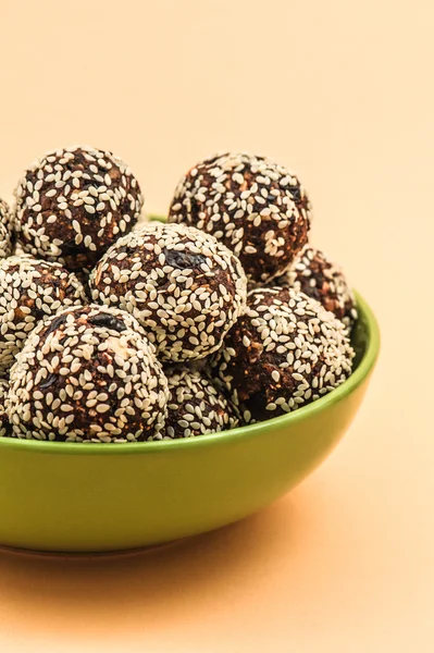 Chocolate candy with sesame — Stock Photo, Image