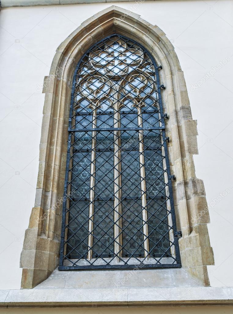 Window with wrought iron bars