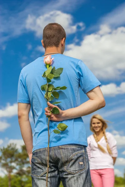 Romantickou pár — Stock fotografie