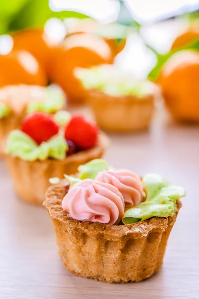 Gyönyörű édes sütemények — Stock Fotó