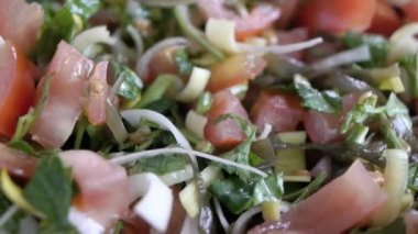 domates, soğan ve maydanoz