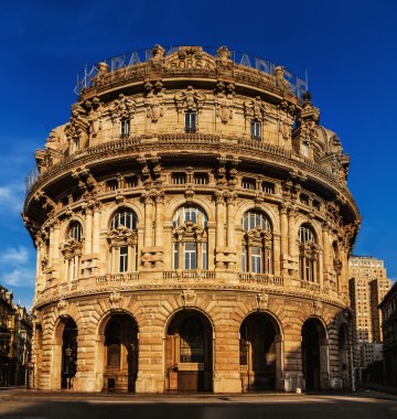 building of stock exchange in Genoa, Italia