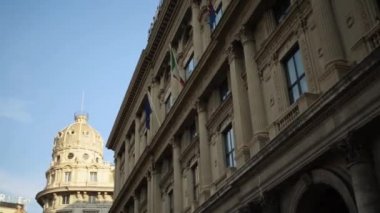 building of stock exchange in Genoa, Italia