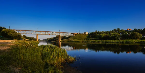 Railway bridge, Neman, Grodno — Stock Photo, Image