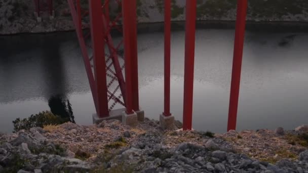 Die maslenica-brücke von kroatien — Stockvideo