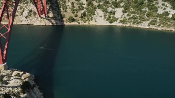 Hırvatistan Maslenica Köprüsü — Stok video