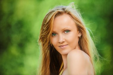 portrait of young beautiful fair-haired woman