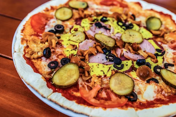 Pizza de carne —  Fotos de Stock