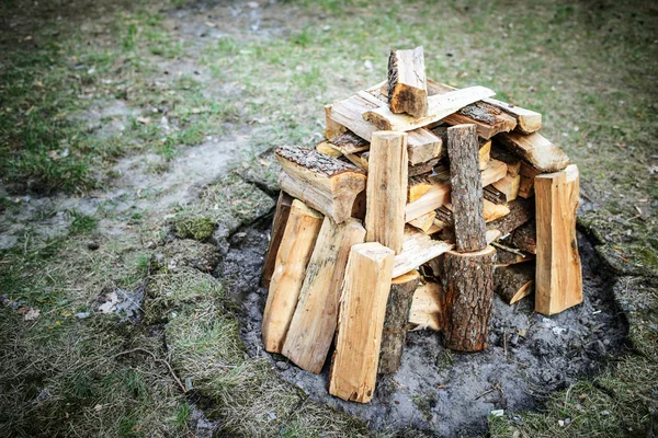 Firewood lay — Stock Photo, Image