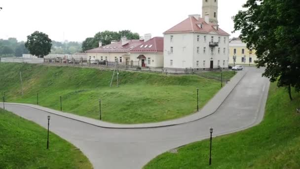 Wieża strażacka w Grodnie na Białorusi. — Wideo stockowe