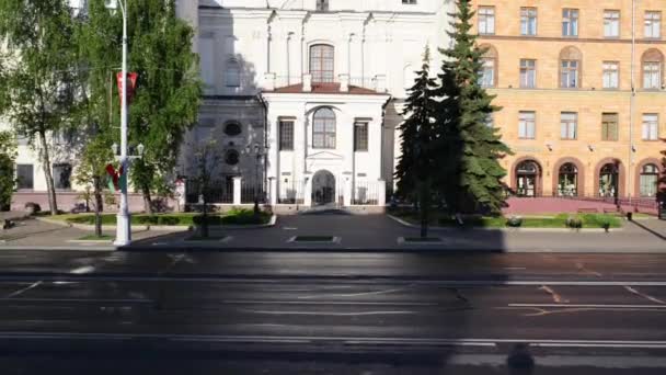 Katolik kilise, kutsal bakire Meryem, Minsk, Beyaz Rusya — Stok video