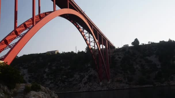 El puente de Maslenica de Croacia — Vídeo de stock