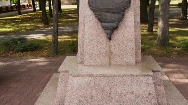 Monument Sigismund I oude in Kleszczele — Stockvideo