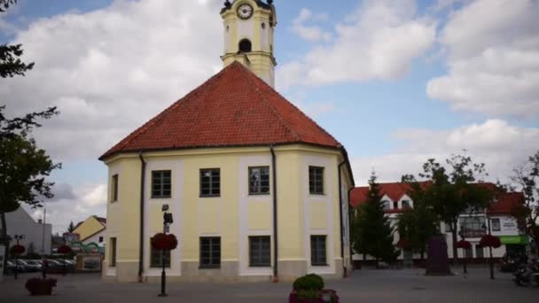 Rathausstadt in bielsk podlaski — Stockvideo