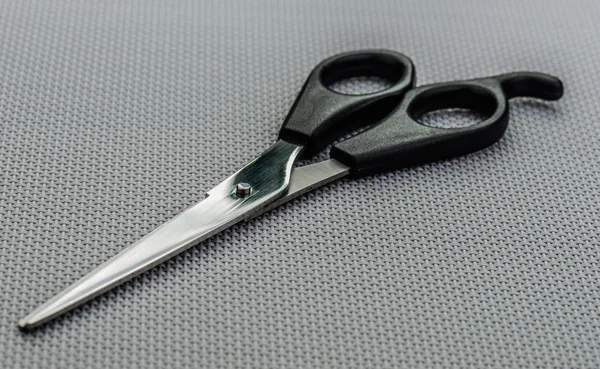 Scissors with black handle — Stock Photo, Image