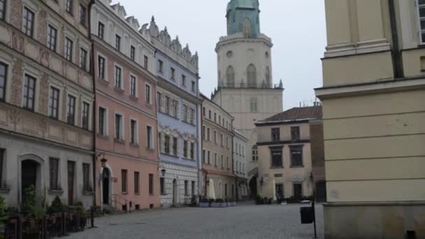 Torre trinitária em Lublin, Polonia — Vídeo de Stock