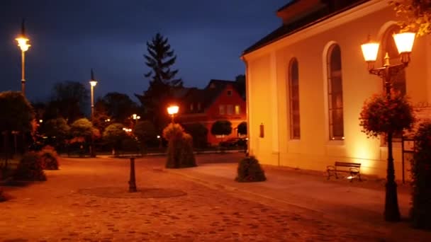Postevangelische Kirche in Sztum, Polen — Stockvideo
